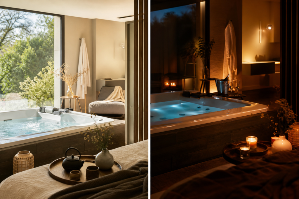 Illustration : Day use ou nuit romantique avec spa privatif : que choisir ?