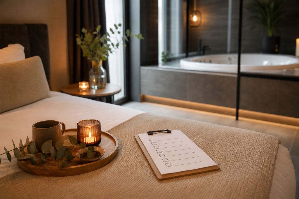 Illustration : Checklist pour préparer votre demande de love room avec spa